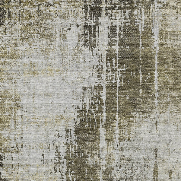 Homeroots 3' Aqua Teal Blue And Gray Abstract Washable Rug For Stylish Indoor And Outdoor Spaces, Durable Design 9' X 12' Polyester 587270