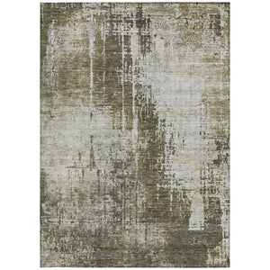 Homeroots 3' Aqua Teal Blue And Gray Abstract Washable Rug For Stylish Indoor And Outdoor Spaces, Durable Design 10' X 14' Polyester 587271