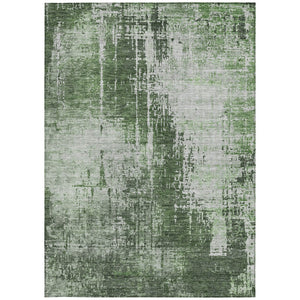Homeroots 3' Aqua Teal Blue And Gray Abstract Washable Rug For Stylish Indoor And Outdoor Spaces, Durable Design 3' X 5' Polyester 587272