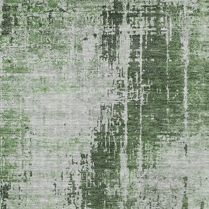 Homeroots 3' Aqua Teal Blue And Gray Abstract Washable Rug For Stylish Indoor And Outdoor Spaces, Durable Design 3' X 5' Polyester 587272