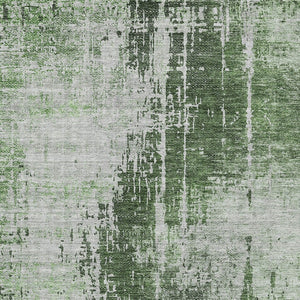 Homeroots 3' Aqua Teal Blue And Gray Abstract Washable Rug For Stylish Indoor And Outdoor Spaces, Durable Design 10' X 14' Polyester 587277