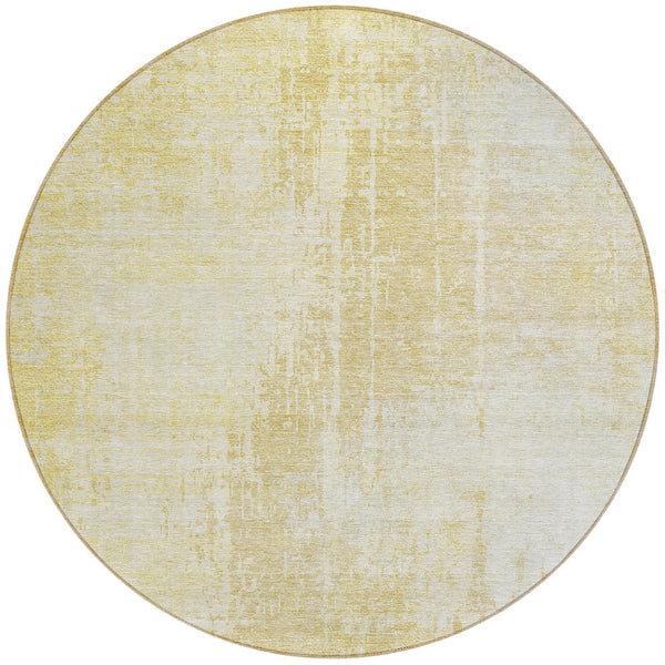 Homeroots 3' Aqua Teal Blue And Gray Abstract Washable Rug For Stylish Indoor And Outdoor Spaces, Durable Design 8' Round Polyester 587280