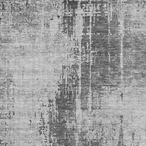 Homeroots 3' Aqua Teal Blue And Gray Abstract Washable Rug For Stylish Indoor And Outdoor Spaces, Durable Design 3' X 5' Polyester 587284