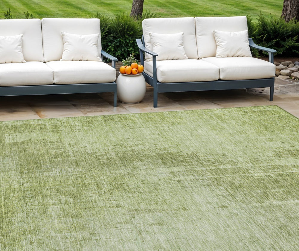 HomeRoots 9' Stylish Sage and Green Abstract Area Rug – Durable, Washable, Perfect for Indoor and Outdoor Use 9' X 12' 587300