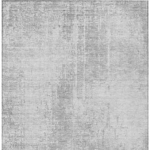 Homeroots 3' Aqua Teal Blue And Gray Abstract Washable Rug For Stylish Indoor And Outdoor Spaces, Durable Design 8' X 10' Polyester 587305