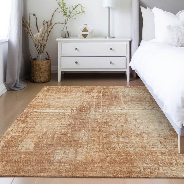 Homeroots 3' Aqua Teal Blue And Gray Abstract Washable Rug For Stylish Indoor And Outdoor Spaces, Durable Design 5' X 8' Polyester 587309