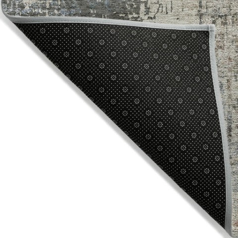 Homeroots 3' Stylish Abstract Beige Brown Gray Washable Area Rug For Indoor Outdoor Living Spaces 3' X 5' Polyester 587314