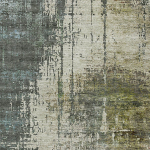 Homeroots 3' Stylish Abstract Beige Brown Gray Washable Area Rug For Indoor Outdoor Living Spaces 3' X 5' Polyester 587320