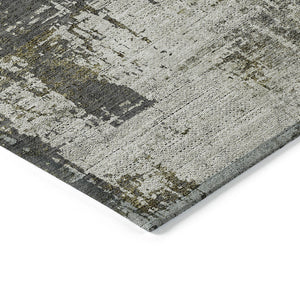 Homeroots 3' Stylish Abstract Beige Brown Gray Washable Area Rug For Indoor Outdoor Living Spaces 5' X 8' Polyester 587327
