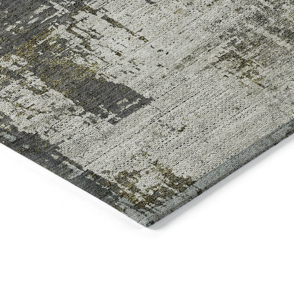 Homeroots 3' Stylish Abstract Beige Brown Gray Washable Area Rug For Indoor Outdoor Living Spaces 8' X 10' Polyester 587329