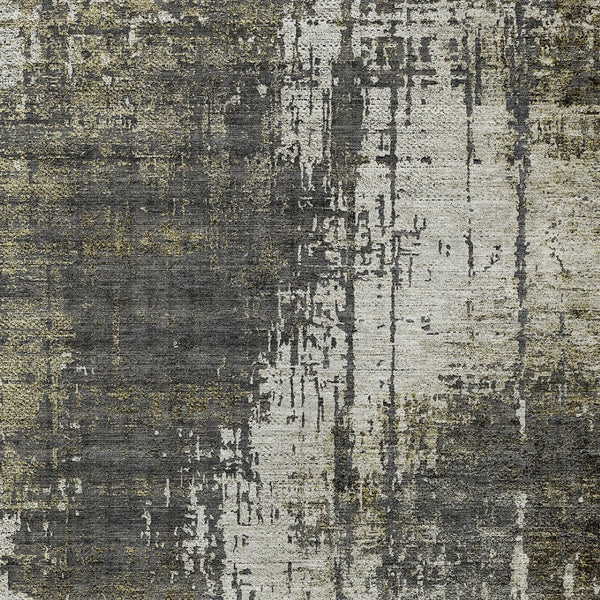 Homeroots 3' Stylish Abstract Beige Brown Gray Washable Area Rug For Indoor Outdoor Living Spaces 8' X 10' Polyester 587329