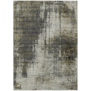 HomeRoots 9' Modern Abstract Washable Area Rug in Taupe Beige & Olive Green for Indoor-Outdoor Versatility 9' X 12' 587330