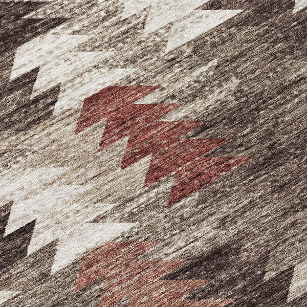 Homeroots 3' Navy Blue And Sky Blue Southwestern Washable Area Rug For Stylish Indoor Or Outdoor Spaces 8' Round Polyester 587340