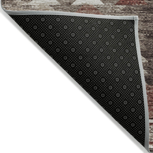 Homeroots 3' Navy Blue And Sky Blue Southwestern Washable Area Rug For Stylish Indoor Or Outdoor Spaces 8' X 10' Polyester 587341