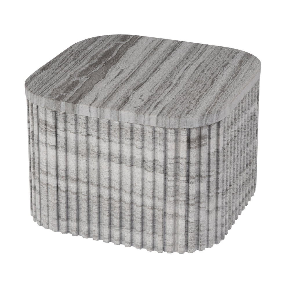 Butler Specialty Sylvester Marble Side Table - Chic 11-inch High Design To Elevate Your Living Space Elegantly Gray And White Marble,Mdf 5873455-butler