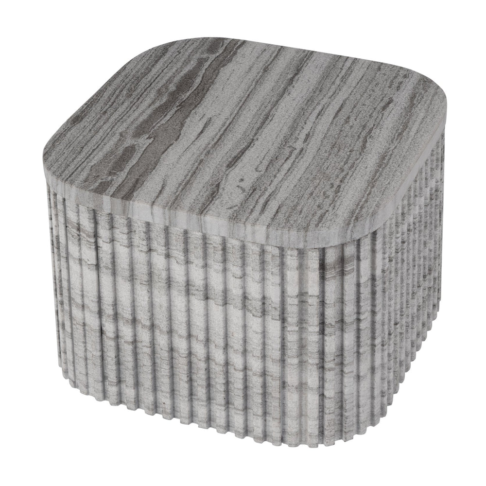 Butler Specialty Sylvester Marble Side Table - Chic 11-inch High Design To Elevate Your Living Space Elegantly Gray And White Marble,Mdf 5873455-butler