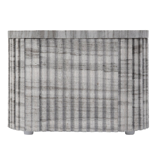 Butler Specialty Sylvester Marble Side Table - Chic 11-inch High Design To Elevate Your Living Space Elegantly Gray And White Marble,Mdf 5873455-butler