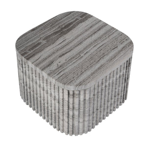 Butler Specialty Sylvester Marble Side Table - Chic 11-inch High Design To Elevate Your Living Space Elegantly Gray And White Marble,Mdf 5873455-butler