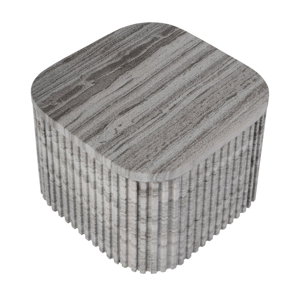 Butler Specialty Sylvester Marble Side Table - Chic 11-inch High Design To Elevate Your Living Space Elegantly Gray And White Marble,Mdf 5873455-butler