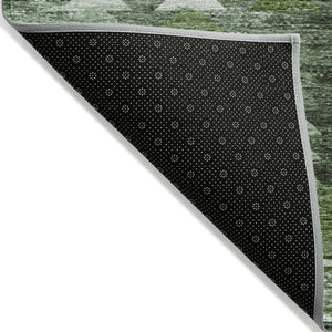 Homeroots 3' Navy Blue And Sky Blue Southwestern Washable Area Rug For Stylish Indoor Or Outdoor Spaces 8' X 10' Polyester 587347