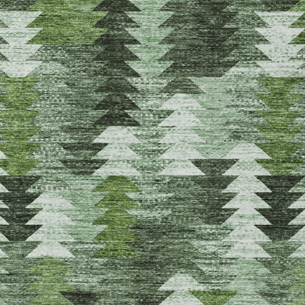 Homeroots 3' Navy Blue And Sky Blue Southwestern Washable Area Rug For Stylish Indoor Or Outdoor Spaces 10' X 14' Polyester 587349