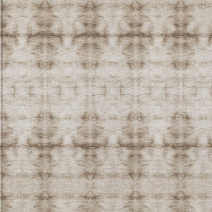 Homeroots 3' Beige Taupe & Tan Geometric Washable Area Rug – Perfect For Indoor & Outdoor Spaces, Durable Design 3' X 5' Polyester 587350