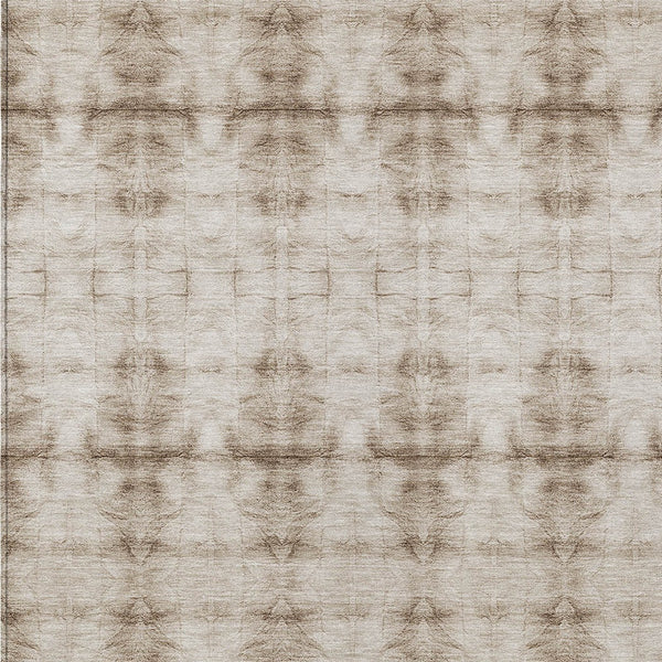 Homeroots 3' Beige Taupe & Tan Geometric Washable Area Rug – Perfect For Indoor & Outdoor Spaces, Durable Design 3' X 5' Polyester 587350