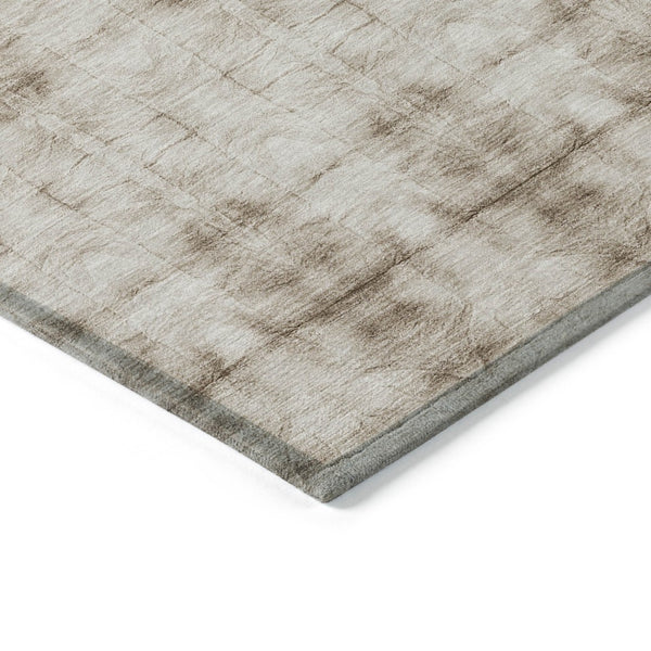 Homeroots 3' Beige Taupe & Tan Geometric Washable Area Rug – Perfect For Indoor & Outdoor Spaces, Durable Design 8' X 10' Polyester 587353
