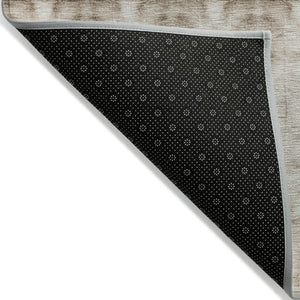 Homeroots 3' Beige Taupe & Tan Geometric Washable Area Rug – Perfect For Indoor & Outdoor Spaces, Durable Design 10' X 14' Polyester 587355