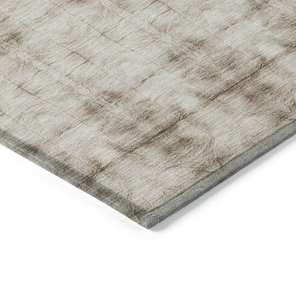 Homeroots 3' Beige Taupe & Tan Geometric Washable Area Rug – Perfect For Indoor & Outdoor Spaces, Durable Design 10' X 14' Polyester 587355