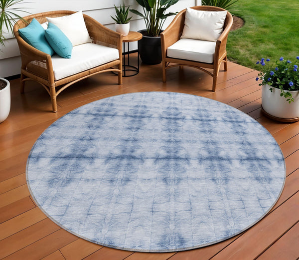 Homeroots 3' Beige Taupe & Tan Geometric Washable Area Rug – Perfect For Indoor & Outdoor Spaces, Durable Design 8' Round Polyester 587358