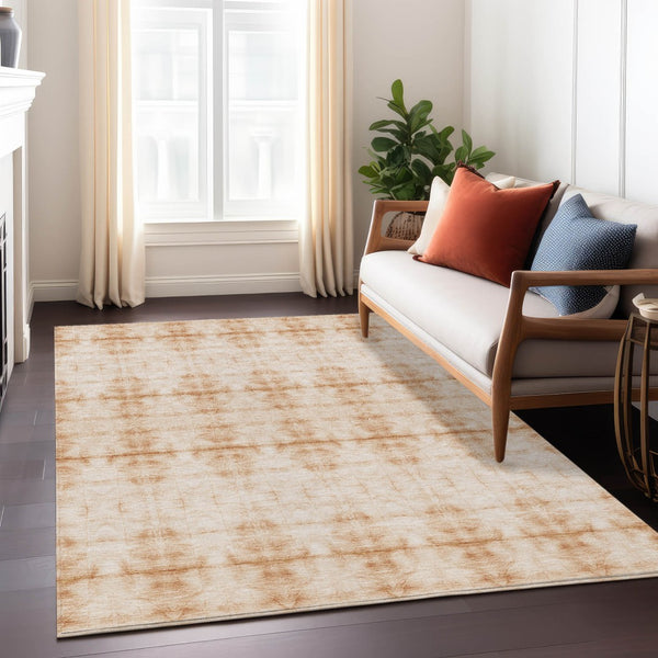 Homeroots 3' Beige Taupe & Tan Geometric Washable Area Rug – Perfect For Indoor & Outdoor Spaces, Durable Design 3' X 5' Polyester 587368