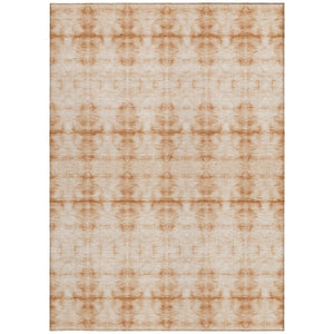 Homeroots 3' Beige Taupe & Tan Geometric Washable Area Rug – Perfect For Indoor & Outdoor Spaces, Durable Design 5' X 8' Polyester 587369