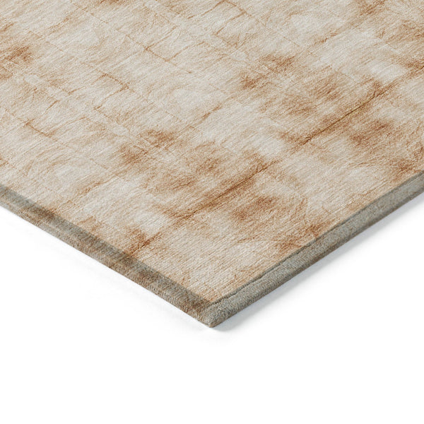 Homeroots 3' Beige Taupe & Tan Geometric Washable Area Rug – Perfect For Indoor & Outdoor Spaces, Durable Design 10' X 14' Polyester 587373