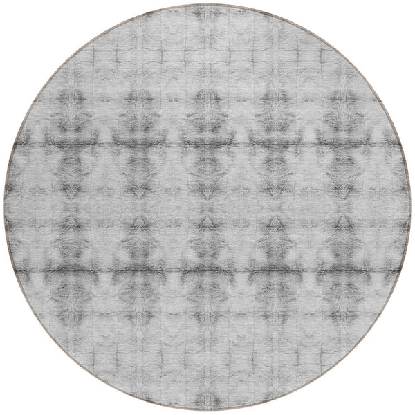 Homeroots 3' Beige Taupe & Tan Geometric Washable Area Rug – Perfect For Indoor & Outdoor Spaces, Durable Design 8' Round Polyester 587376