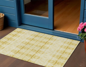 Homeroots 3' Beige Taupe & Tan Geometric Washable Area Rug – Perfect For Indoor & Outdoor Spaces, Durable Design 3' X 5' Polyester 587380