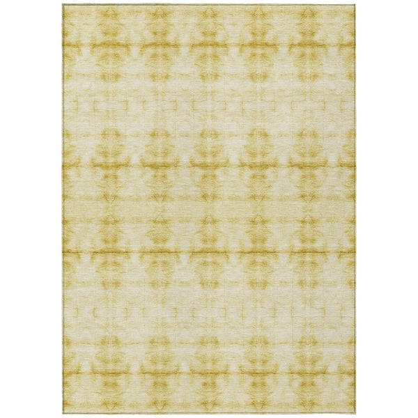 Homeroots 3' Beige Taupe & Tan Geometric Washable Area Rug – Perfect For Indoor & Outdoor Spaces, Durable Design 3' X 5' Polyester 587380