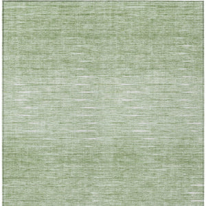 Homeroots 3' Artichoke Green Abstract Washable Area Rug - Ideal For Indoor And Outdoor Spaces, Stain Resistant 5' X 8' Polyester 587387