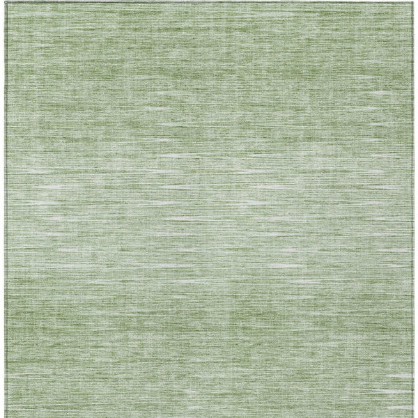 Homeroots 3' Artichoke Green Abstract Washable Area Rug - Ideal For Indoor And Outdoor Spaces, Stain Resistant 5' X 8' Polyester 587387