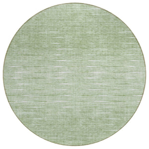HomeRoots 5' Artichoke Green Abstract Washable Area Rug – Durable, Stylish Indoor/Outdoor Décor for Any Space 8' Round 587388