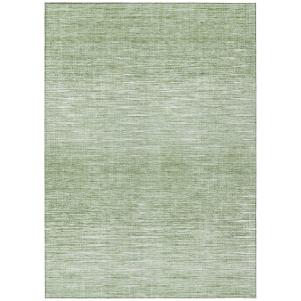 HomeRoots 5' Artichoke Green Abstract Washable Area Rug – Durable, Stylish Indoor/Outdoor Décor for Any Space 8' X 10' 587389