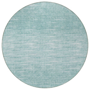 Homeroots 3' Artichoke Green Abstract Washable Area Rug - Ideal For Indoor And Outdoor Spaces, Stain Resistant 8' Round Polyester 587394
