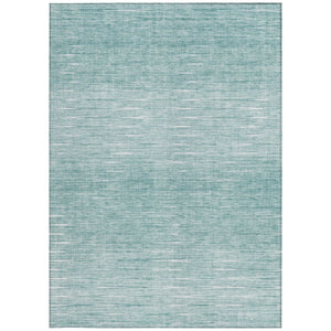 Homeroots 3' Artichoke Green Abstract Washable Area Rug - Ideal For Indoor And Outdoor Spaces, Stain Resistant 8' X 10' Polyester 587395