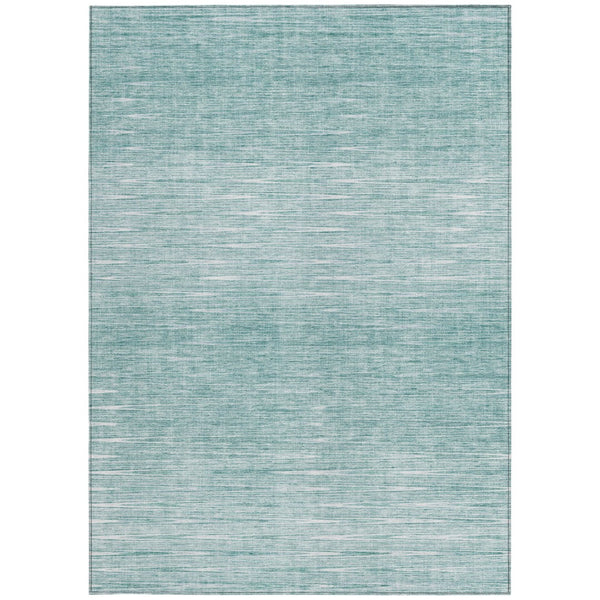 Homeroots 3' Artichoke Green Abstract Washable Area Rug - Ideal For Indoor And Outdoor Spaces, Stain Resistant 8' X 10' Polyester 587395
