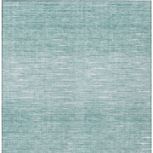 Homeroots 3' Artichoke Green Abstract Washable Area Rug - Ideal For Indoor And Outdoor Spaces, Stain Resistant 8' X 10' Polyester 587395