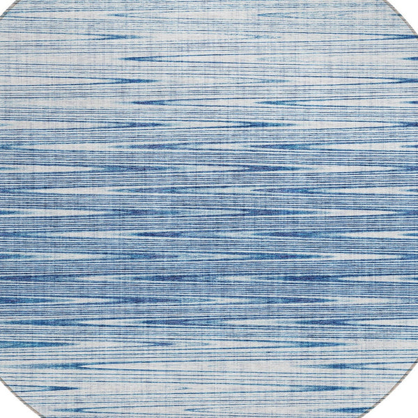 Homeroots 3' Artichoke Green Abstract Washable Area Rug - Ideal For Indoor And Outdoor Spaces, Stain Resistant 8' Round Polyester 587400