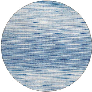 Homeroots 3' Artichoke Green Abstract Washable Area Rug - Ideal For Indoor And Outdoor Spaces, Stain Resistant 8' Round Polyester 587400