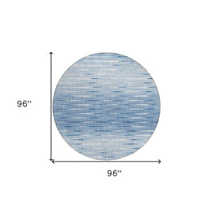 Homeroots 3' Artichoke Green Abstract Washable Area Rug - Ideal For Indoor And Outdoor Spaces, Stain Resistant 8' Round Polyester 587400