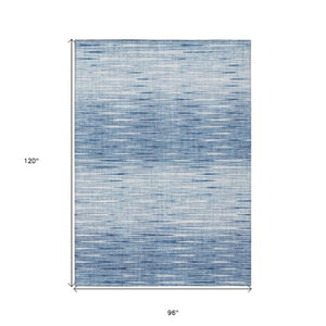 Homeroots 3' Artichoke Green Abstract Washable Area Rug - Ideal For Indoor And Outdoor Spaces, Stain Resistant 8' X 10' Polyester 587401