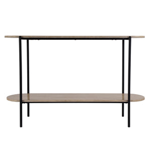 Butler Specialty Rinaldi 2-tier Console Table - Elegant Marble & Iron Design For Modern Living Spaces And Entryways Natural Iron,Travertine Marble And Mdf 5874025-butler